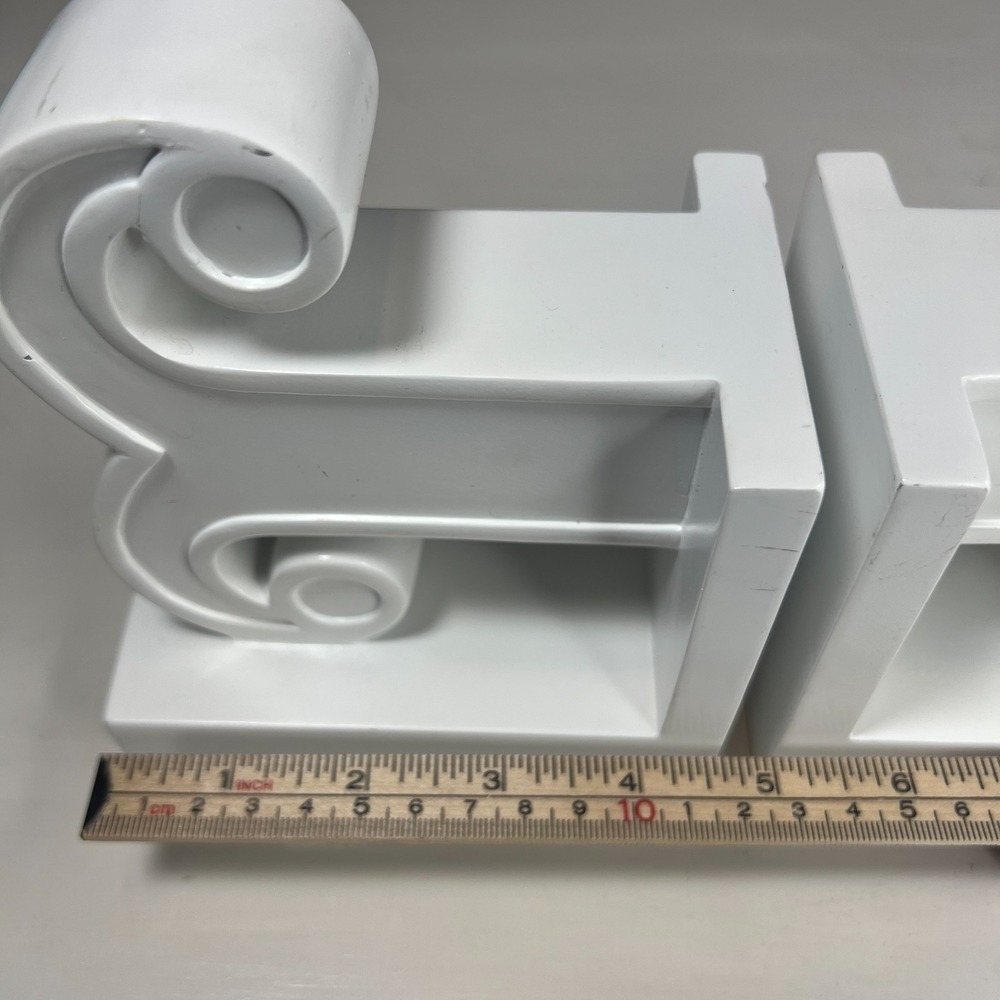 Jonathan Adler Happy Chic Bookends White Arrow Modern Pair Katie Set - Picture 8 of 10